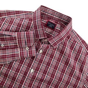 UNTUCKit Men Large Red Plaid Button up Shirt Chevalier Wrinkle Free